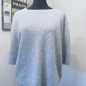 Marled Gray Cowl-Neck Knit Sweater